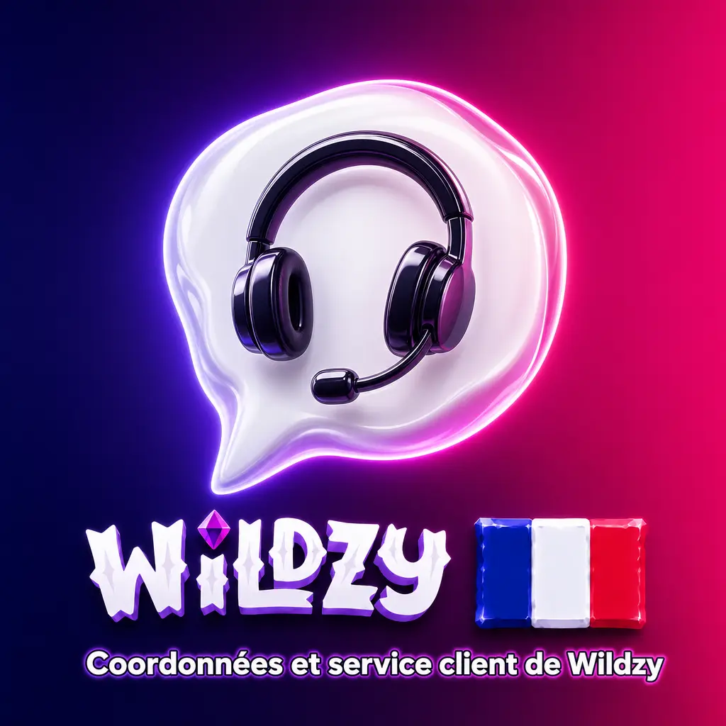 Équipe support Wildzy disponible 24h/24 via chat en direct, email et formulaire de contact pour joueurs français