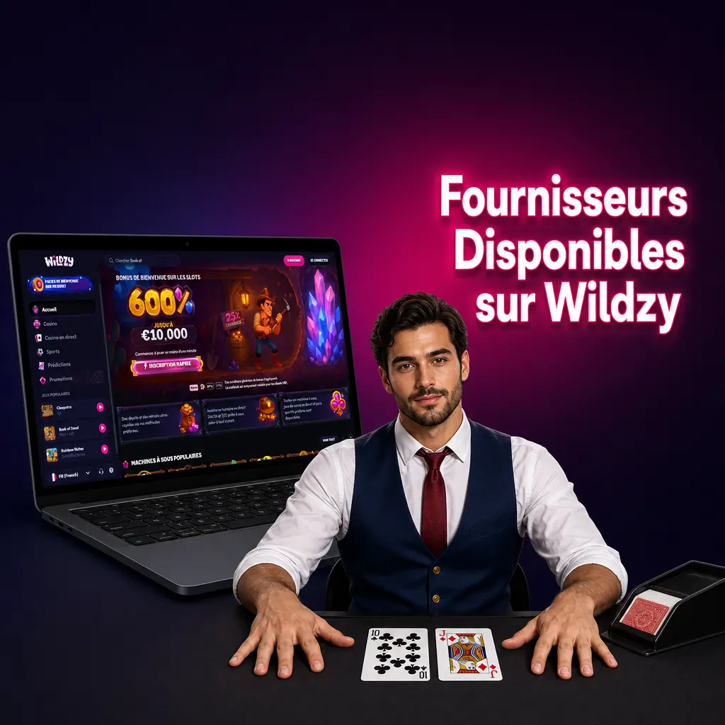 Fournisseurs Evolution et Pragmatic Play Live sur Wildzy avec studios HD et technologie OCR pour jeux en direct