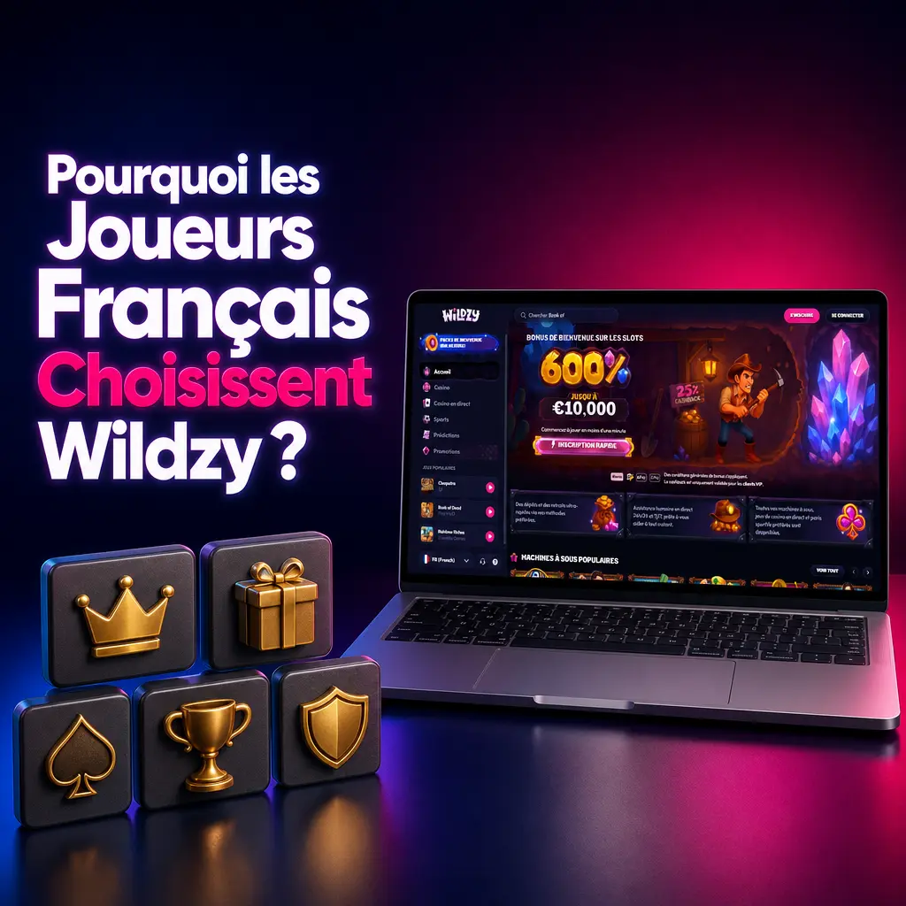 Wildzy casino en ligne pour joueurs français : bonus 600%, 7000 jeux, paiements locaux et licence Curaçao