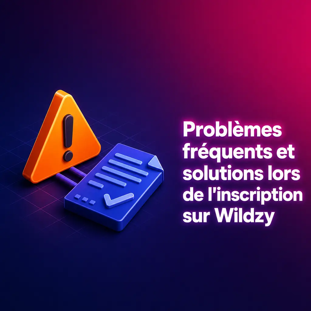 Guide résolution problèmes inscription Wildzy : email existant, SMS non reçu, formulaire refusé, mobile bloqué