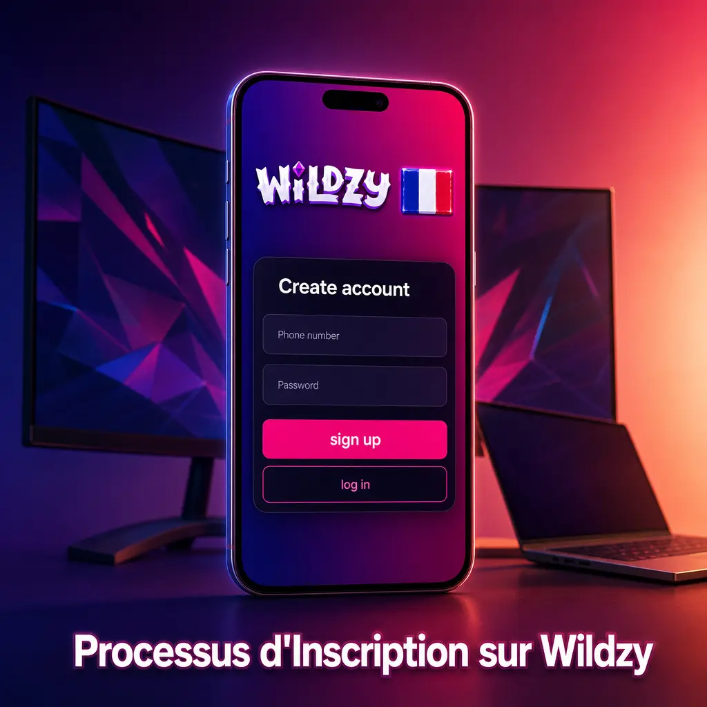 Processus d'inscription sur Wildzy en moins de 2 minutes pour accéder aux paris et au bonus 600%