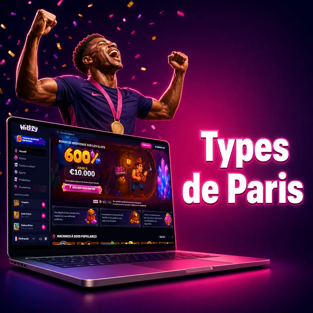 Wildzy types de paris : simple, combiné et système pour différentes stratégies de jeu et niveaux de risque